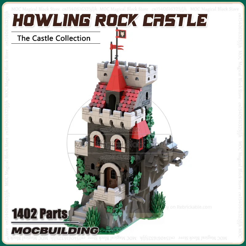 MOC Building Blocks Medieval Castle Howling Rock Custom Puzzle Model Technology Bricks DIY Education Assembly Toy Holiday Gift