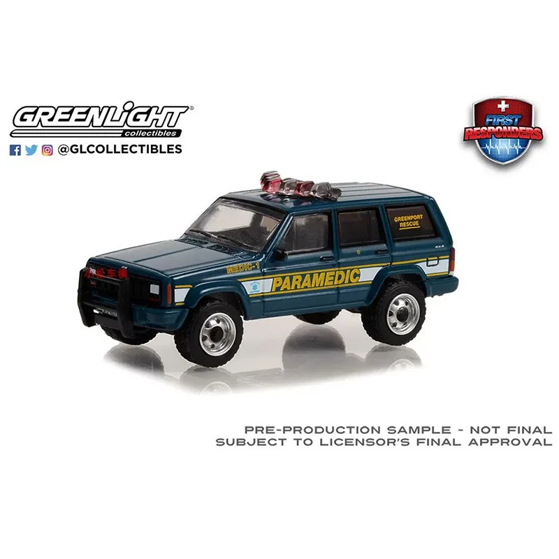 

Модель автомобиля Greenlight Diecast 1:64, масштаб 1998 Cherokee Police, из сплава, статическая, для декора, коллекционная, подарок, игрушка