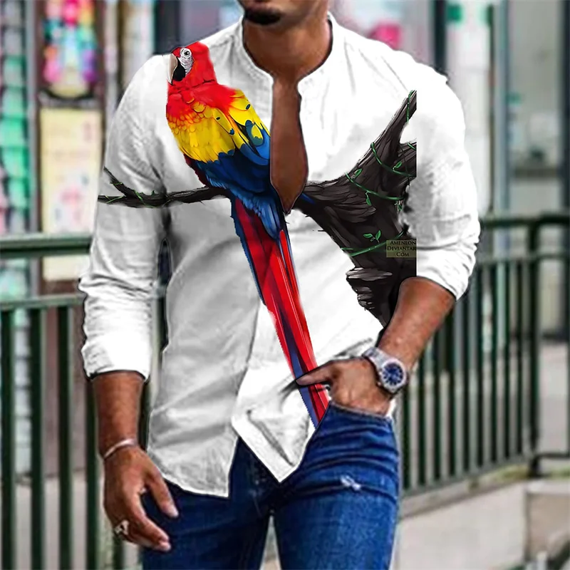 2024 men's shirts and tops creative prints, casual office sports fitness fashion trends spring and summer new hot sales