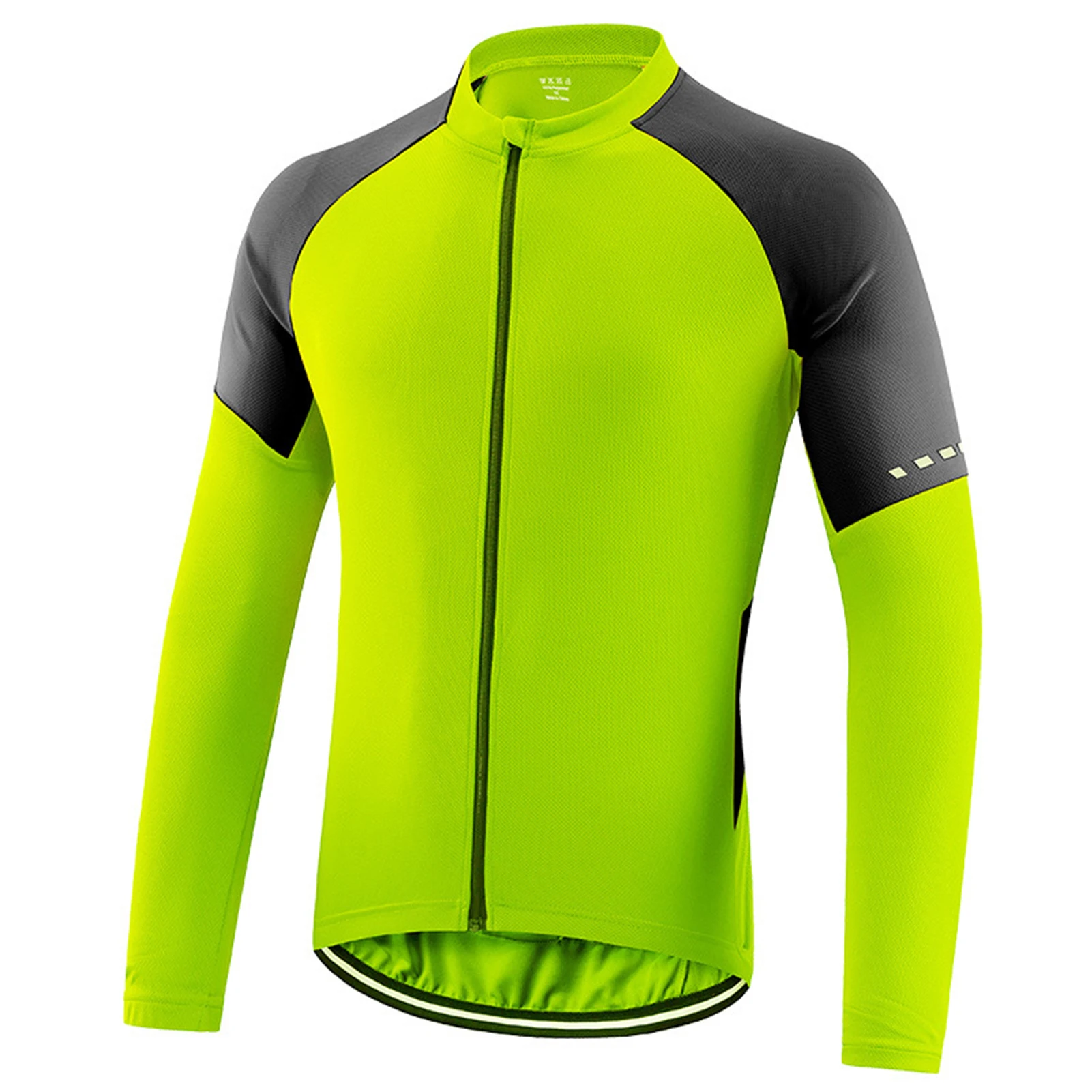 Basic fietsshirts voor heren, met lange mouwen en reflecterende strepen, lichtgewicht en ademend, ideaal voor fietsen.