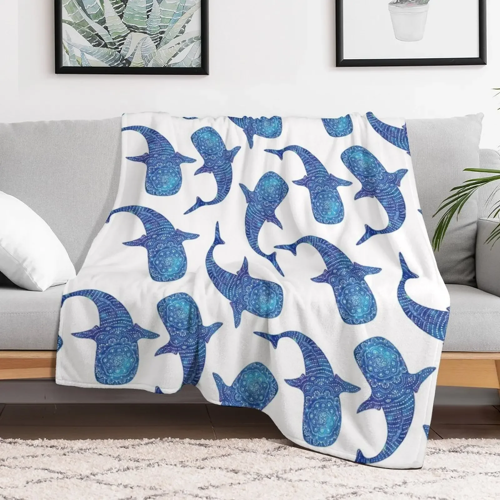 Marokintana - Whale Shark I Throw Blanket Warm Accent Blanket for Living Room Decoration