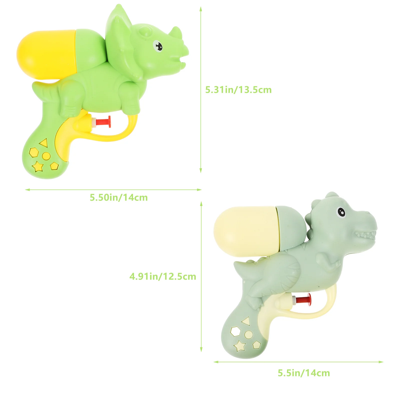 4 stuks Cartoon Waterpistool voor Kinderen Lichtgewicht Draagbaar Schieten Zomer Buiten Strand Zwembad Feest Plezier Duurzaam Plastic Waterpret