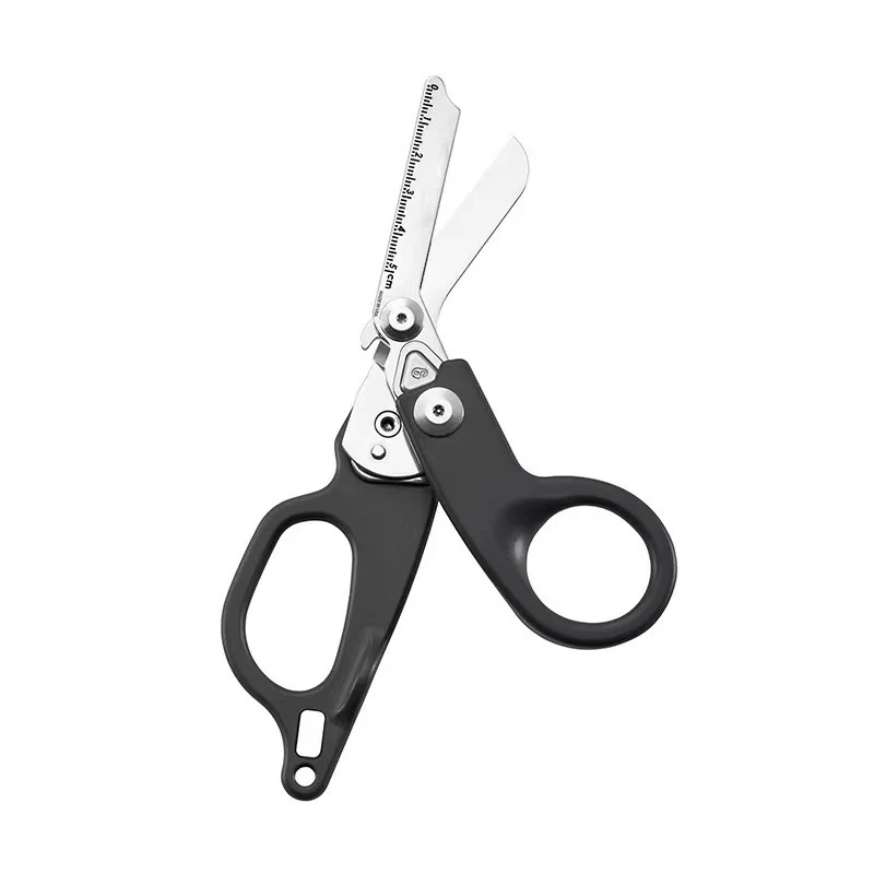 New Multifunction Emergency Response Shears With Strap Cutter And Glass Breaker Black ith Strap Cutter Safety Hammer