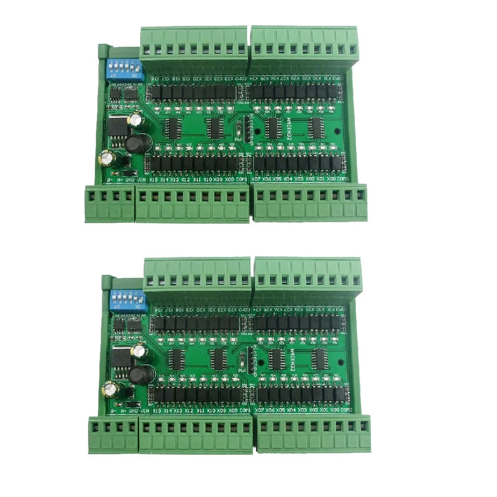 2PCS DC 12V 24V 32ch PNP NPN Switch Optical Isolation Input Module RS485 Digital Acquisition Board Modbus Rtu