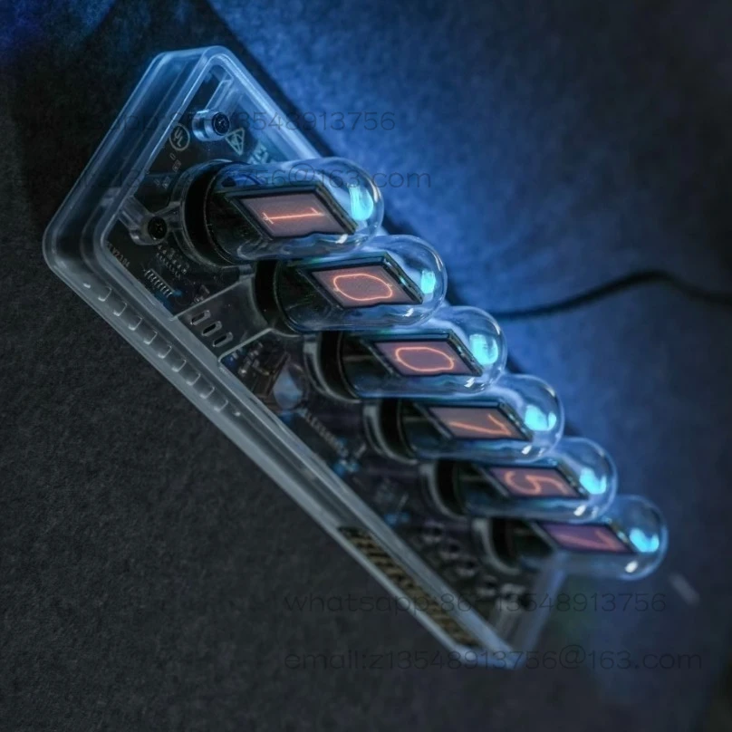 Spot RGB quasi-glow tube clock creative e-sports computer desktop ornament
