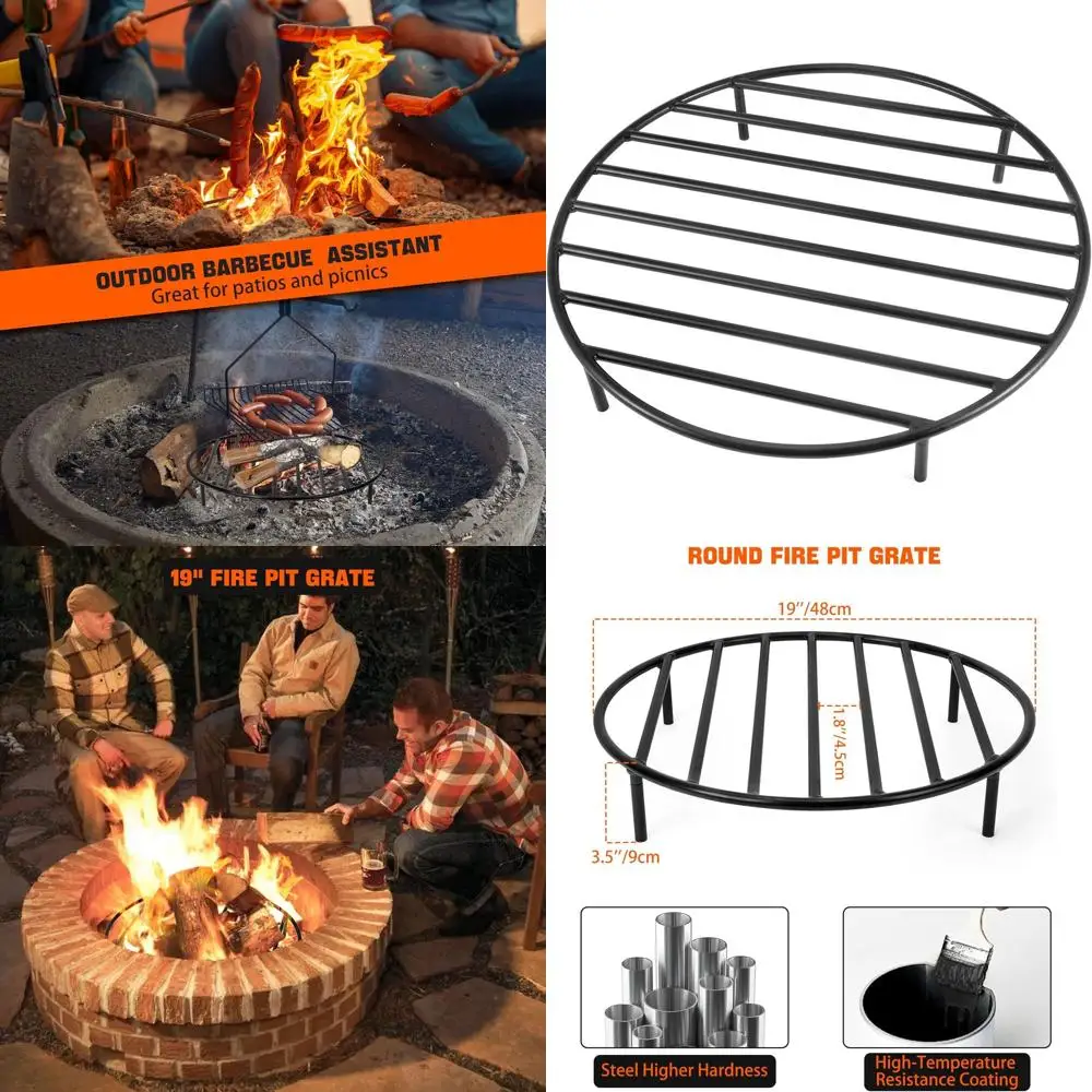 

Открытая 19-дюймовая решетка для костра с ножками для гриля и приготовления костра