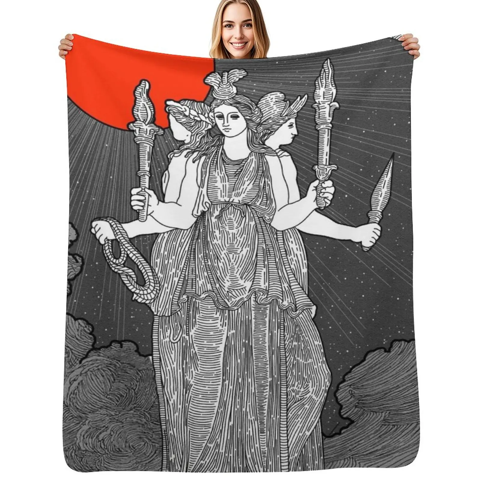 HECATE GODESS Throw Blanket cosplay anime Giant Sofa Sofas Comforter Thins Large Blankets