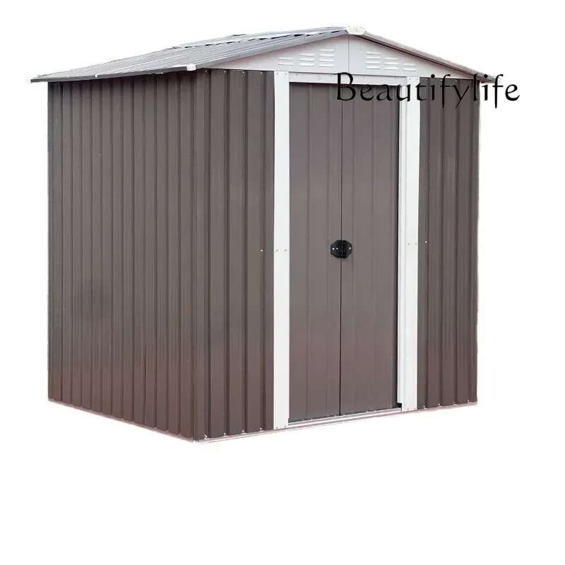 

S 6X6 FT Сарай для хранения на открытом воздухе, Металлический садовый сарай с обновленной структурой рамы, Сады для инструментов для газона на заднем дворе, сада, патио