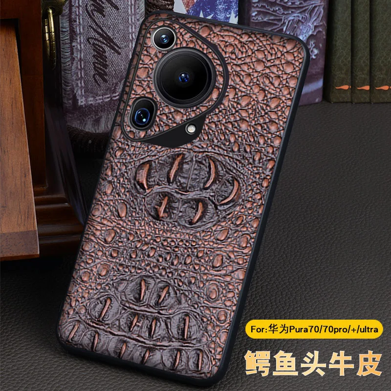 

Wobiloo Genuine Leather Cases For Huawei Pura70 Pro Plus Case Cool Protection Coque For Pura70 Rs Case Hard Phone Shell