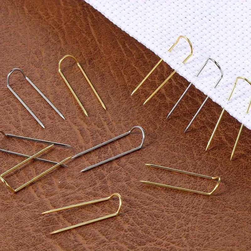 50pcs Heavy-Duty Metal U-Shaped Sewing Pins - Sharp U-Shaped Tip for Fabric, Floral Arrangements, Home Decor,Climbing Plants