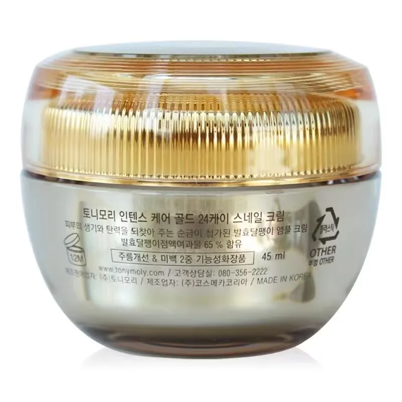 Corea SkinCare TONYMOLY 24K Oro Lumaca Crema Per Il Viso 45ml Sbiancare Idratante Anti-Rughe Anti-età Idratante Riparazione Schiarire Macchie