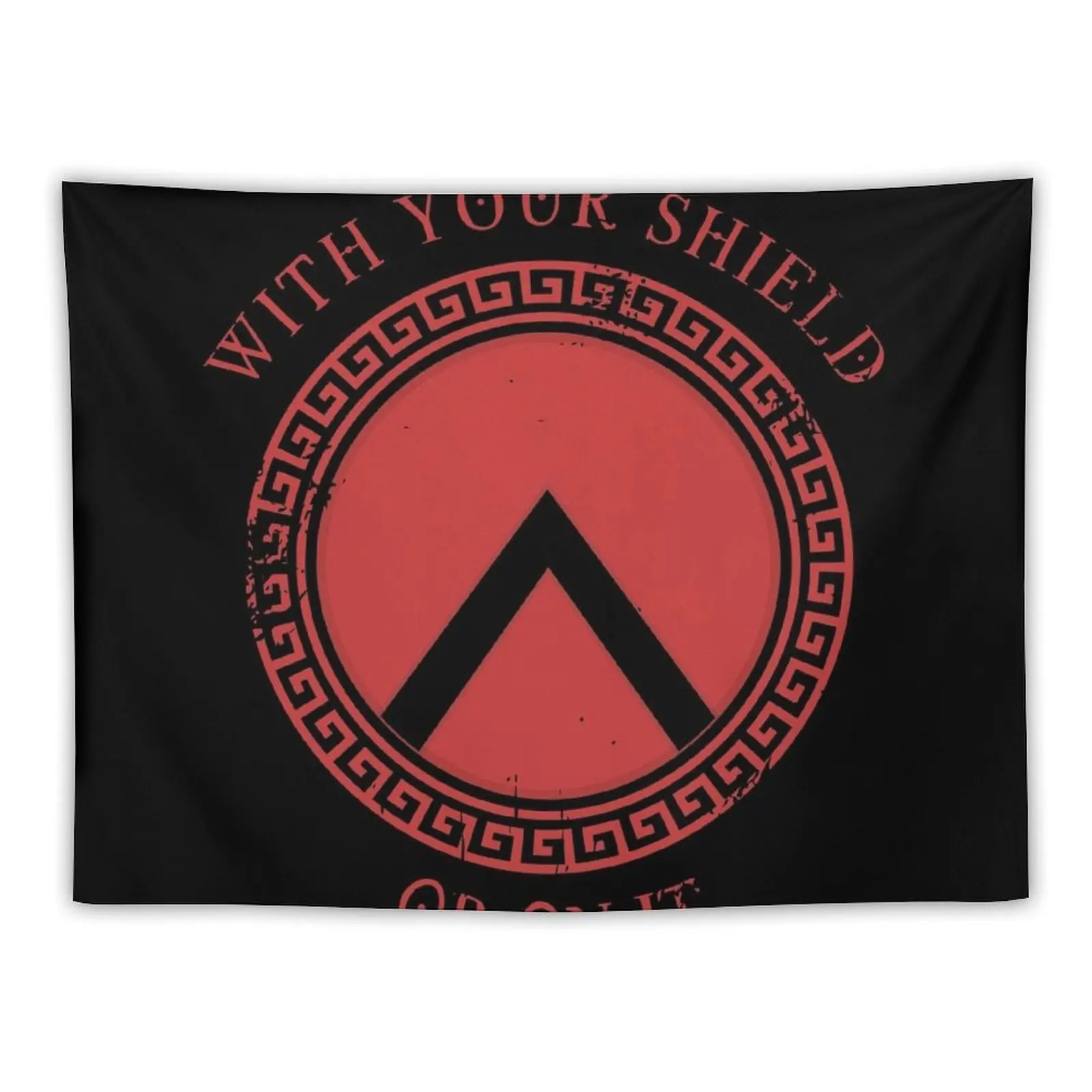 With your shield or on it - Spartan Red Design Tapestry Wallpaper Bedroom Bedroom Decoration Wall Mural Tapestry