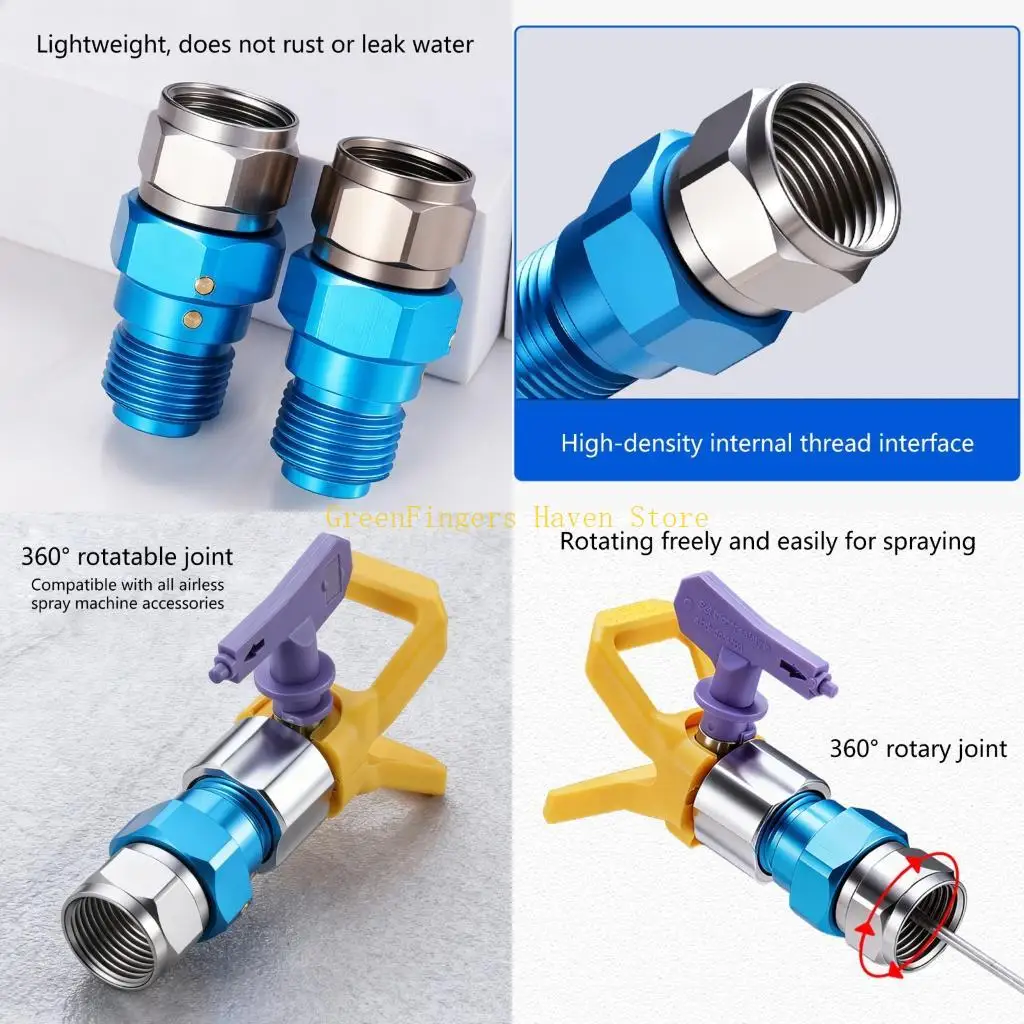 F68D 360 Degree Rotation Joint For Airless Paint Sprayer Accessories Attachment