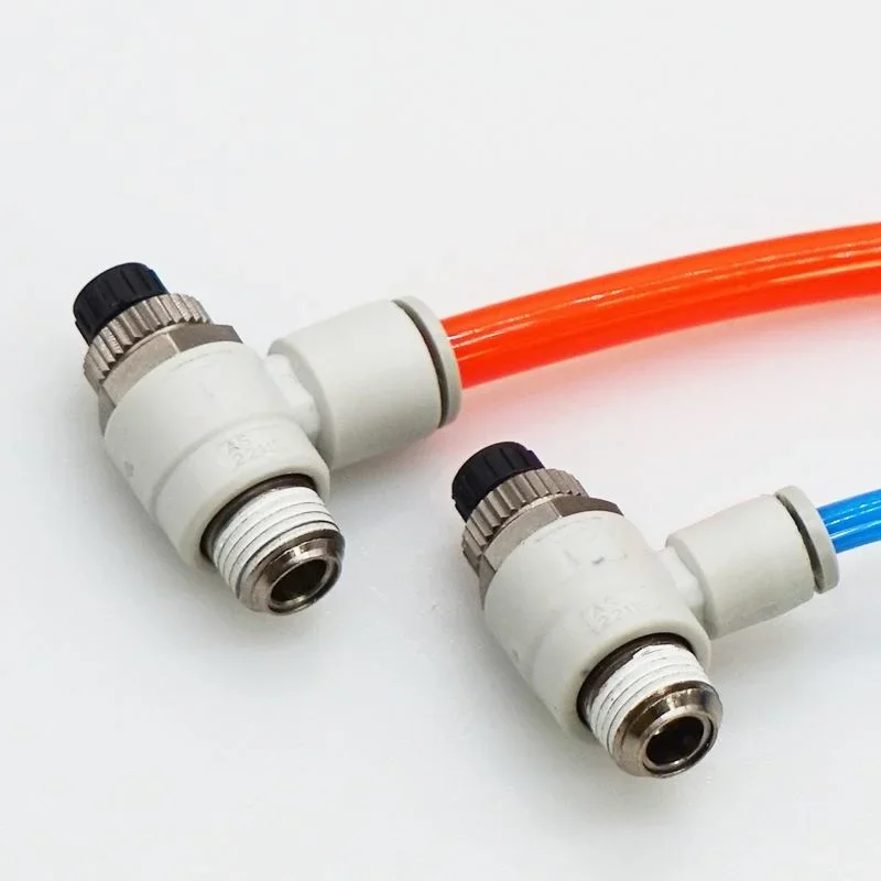 AS1211F AS2211F AS3211F AS4211F Series Pneumatic Elbow Throttle Flow Control Valve for Air Cylinder