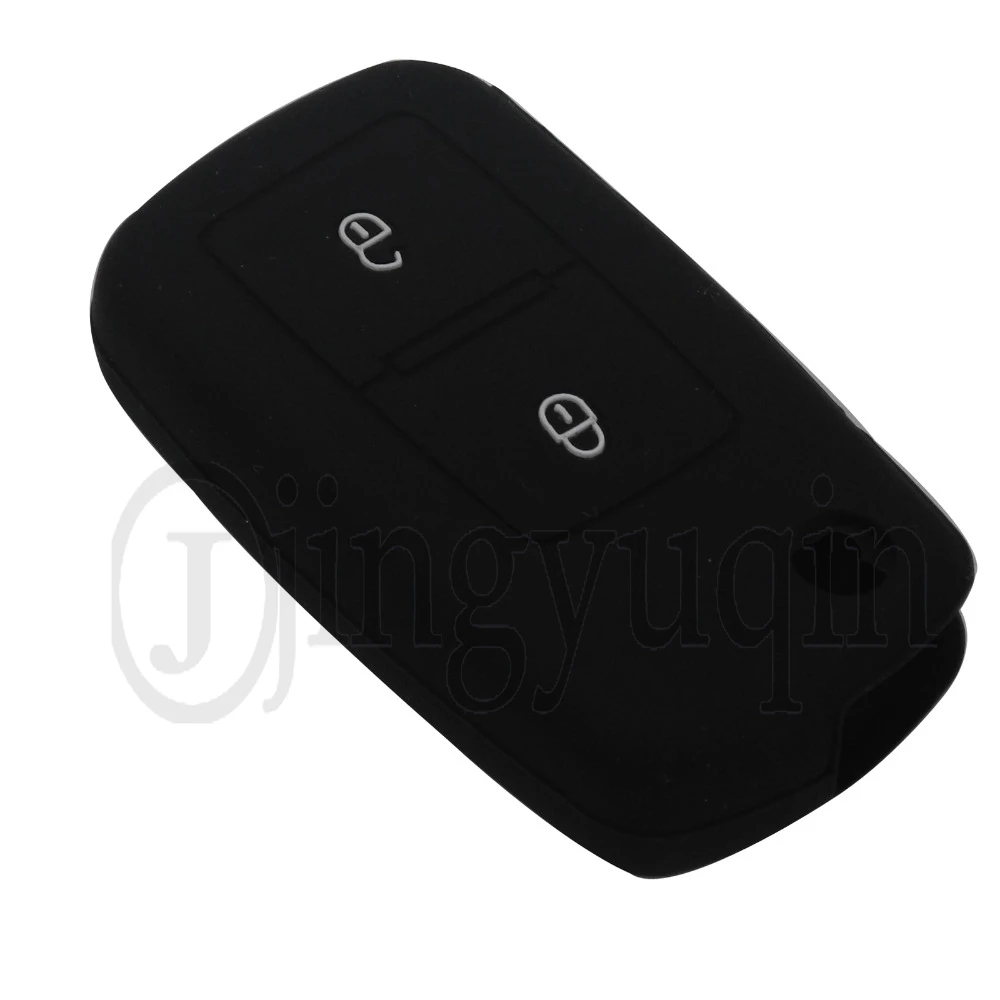 jingyuqin 2 Buttons Car Key Case Key Cover FOB For Volkswagen VW Amarok Polo Golf MK4 Bora Jetta Altea Alhambra Car-styling