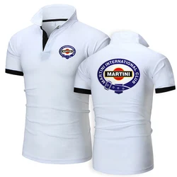 Martini Racing Printing Fashion 2024 New Man's Summer Solid Color Short Sleeve High Quality Classic Slim Fit Polo Shirt Tops