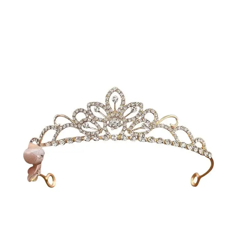 Mädchen-Prinzessinnen-Tiara mit Strass und funkelnden Kristallen für Geburtstage, Hochzeiten und Blumenmädchen-Veranstaltungen – Detail 11