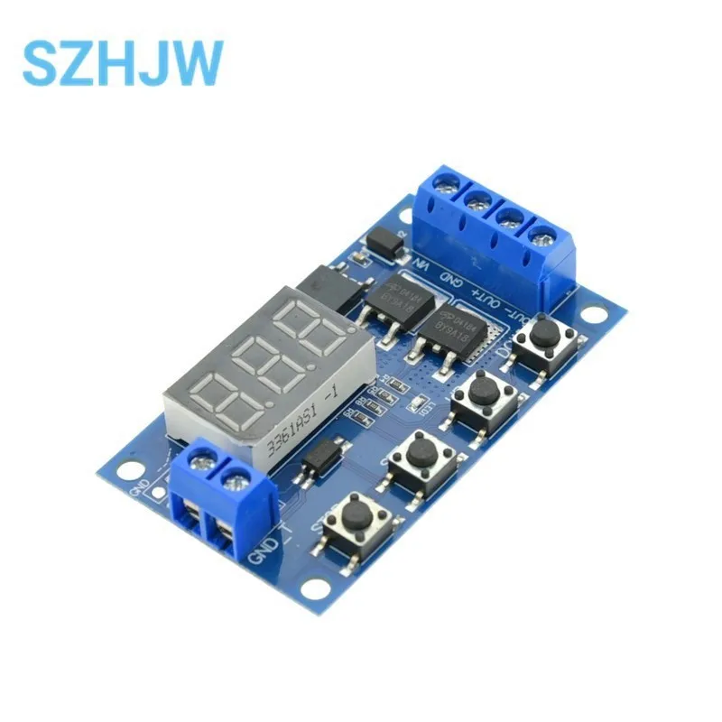 DC 5-36V 12V 24V Dual MOS LED Digital Time Delay Relay Trigger Cycle Timer Delay Switch Circuit Board Timing Control Module DIY