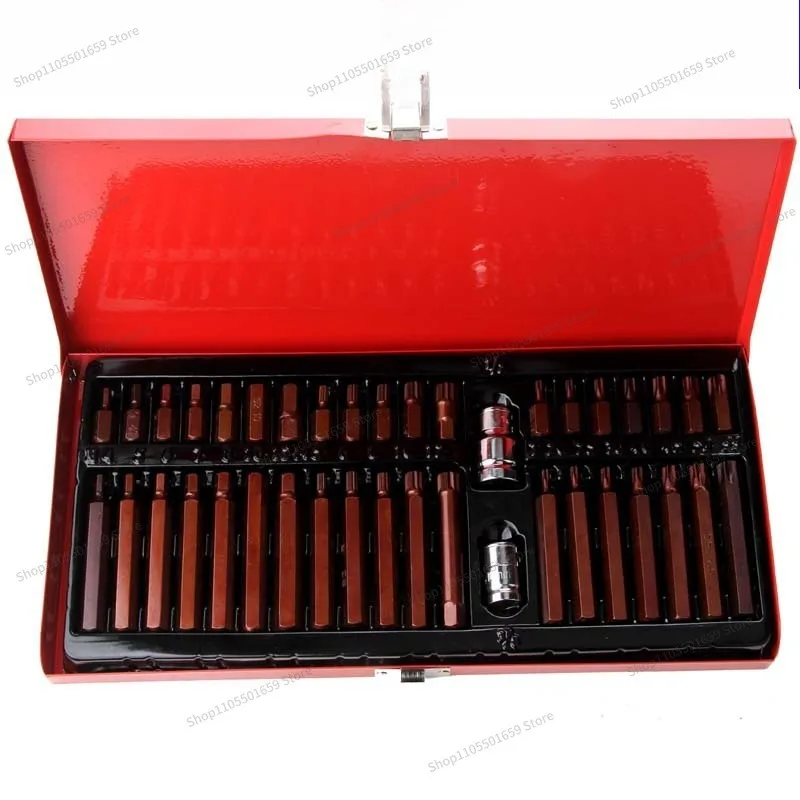 For iron box set inner six splines hexagonal twelve plum blossom sleeve batch combination screwdriver S2 auto repair tool