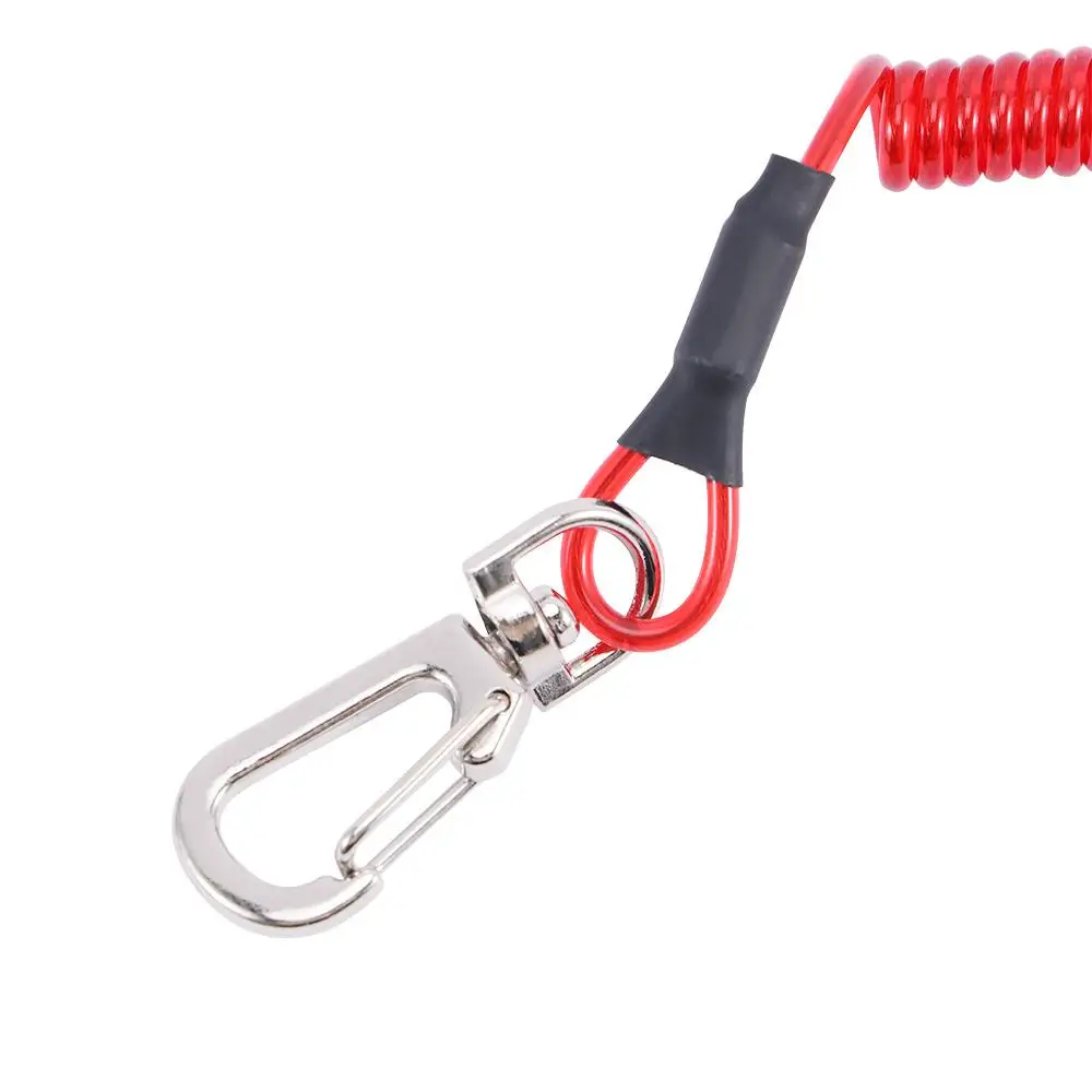 

Steel Wire Fishing Accessories Anti-lost Retractable Tackle Secure Buckle Lock Keychain Fishing String Spring Rope Lanyard