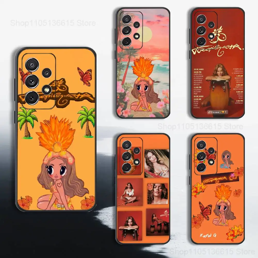 

K-Karol G T-Tropicoqueta Phone Case For Samsung S25,S24,S23,S22,S21,S20,S10,Ultra,Plus,Lite,FE,Soft Silicone Black Cover