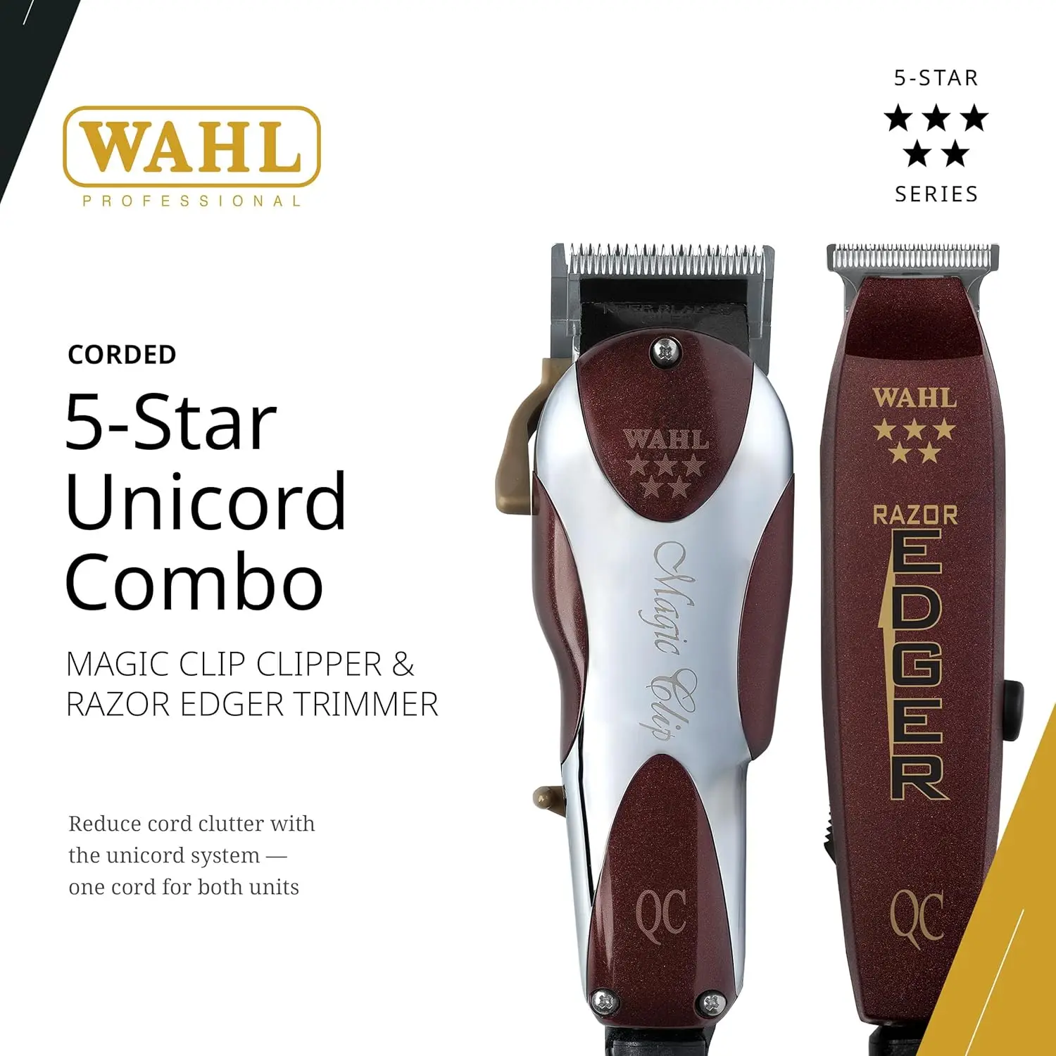 Combo, High-Performance Clipper and Trimmer Set, Adjustable Blades