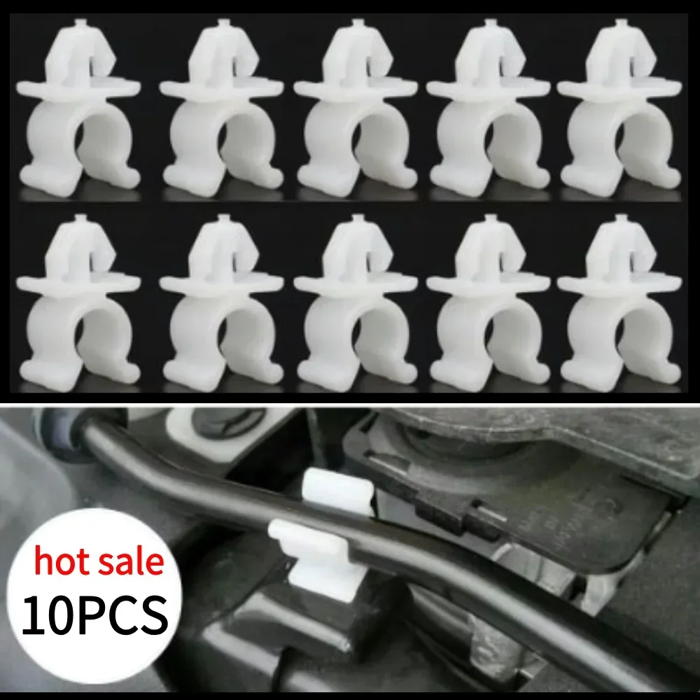 10Pcs Universal- Car Fastener- Bonnet Hood- Rod Holder Clip- For Nissan- Pathfinder- Navara- Skyline XTrail T30 Car Accessories