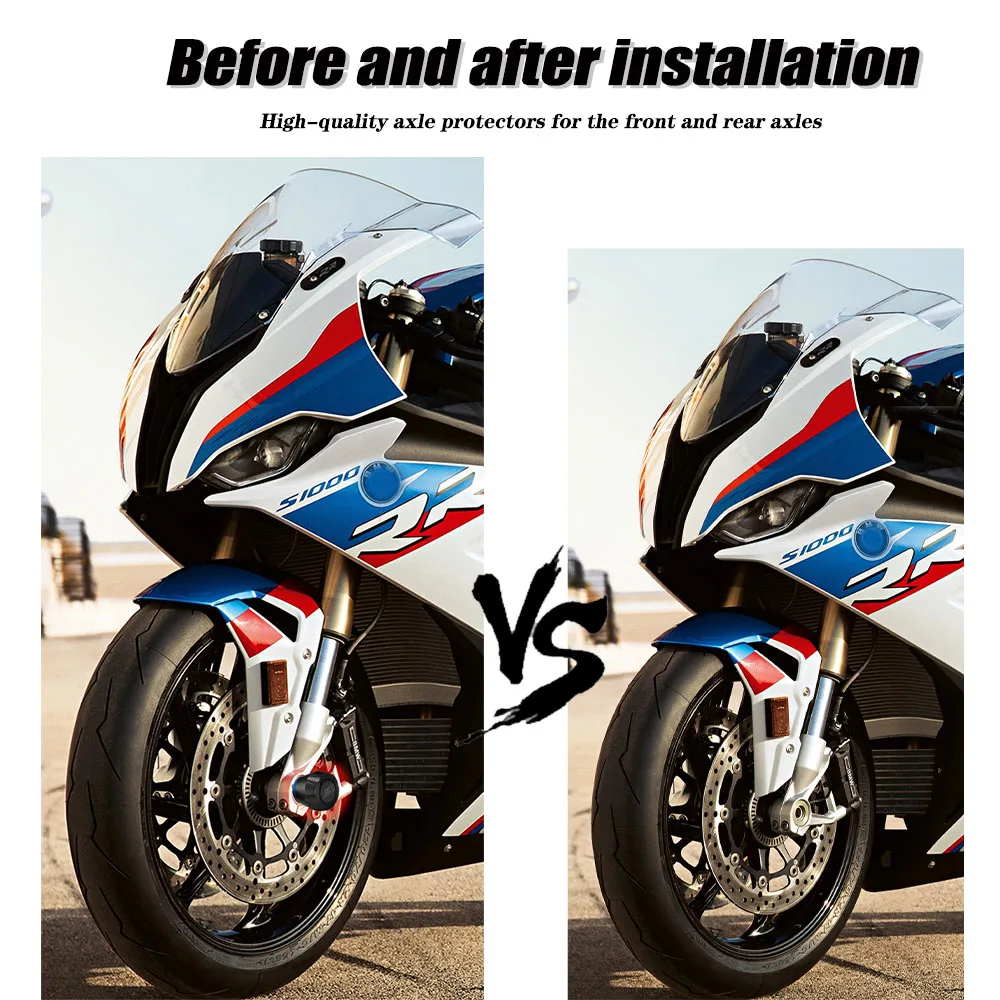 For BMW M1000RR S1000RR S1000R S1000XR Motorcycle Protection Sliders Wheel Protection Axle Protector Crash Guard Protection