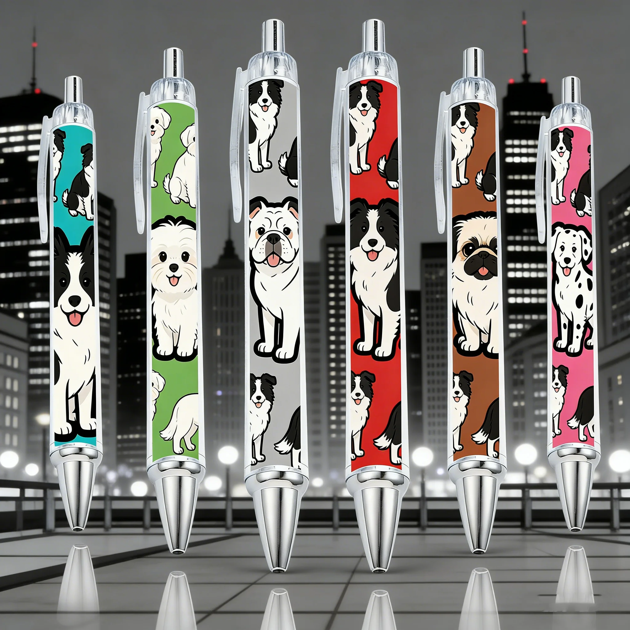 

6шт ручек из туалетной бумаги с рисунком собаки, подарочные ручки для офисных канцелярских товаров, подарочные ручки для любителей животных