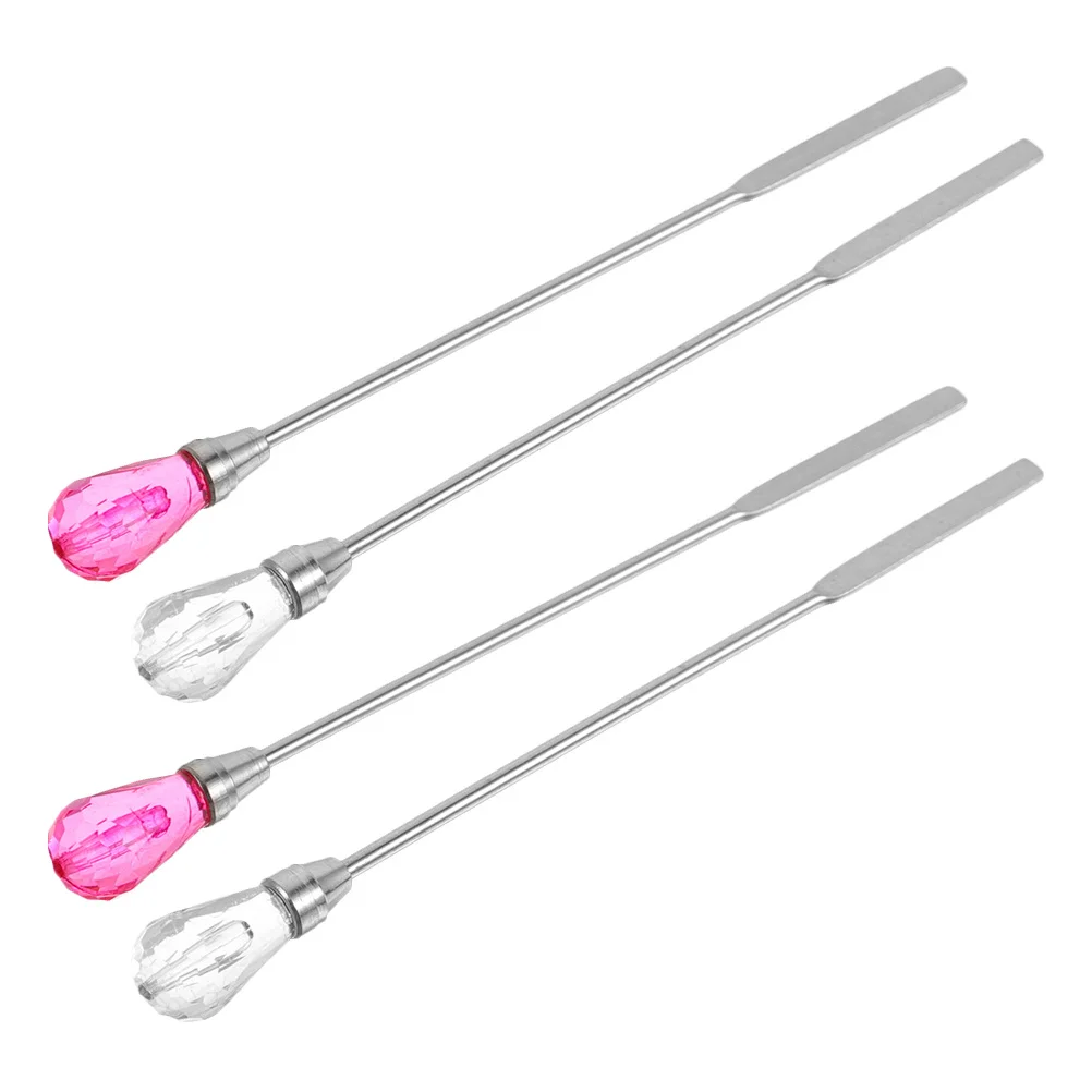 

4Pcs Wax Stir Sticks Metal Durable Mixing Spoons for Envelope Wax Seal Stamp Craft Projects Accessories Waxing Sticks