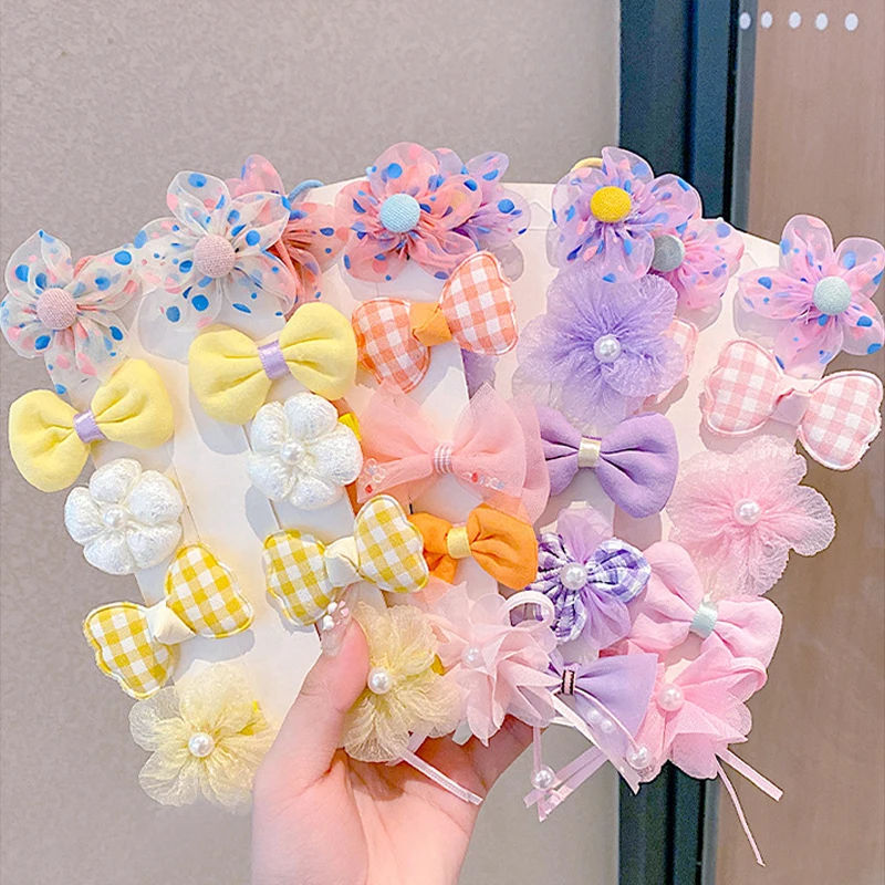 Children's Hairpin Princess Little Girl Sweet Cute Mesh Broken Hair Clip Cute Baby Does Not Hurt Hair Headdress Suit