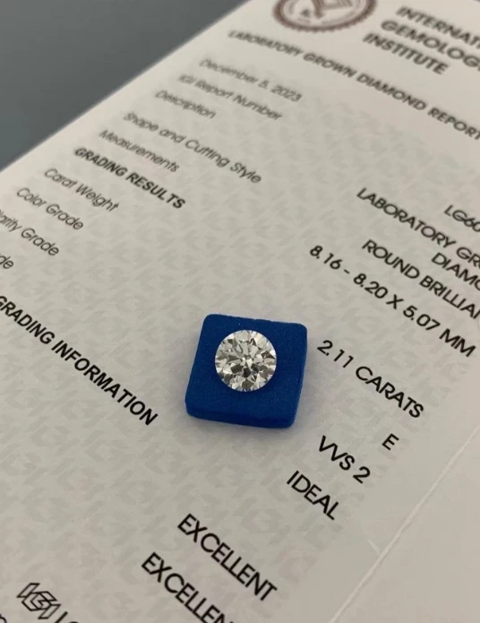 

HPHT CVD Lab Grown Diamond Loose Diamonds 1 Carat Round Brilliant Cut DEF VVS VS IGI GIA Certificate Big Sale Ready to Ship