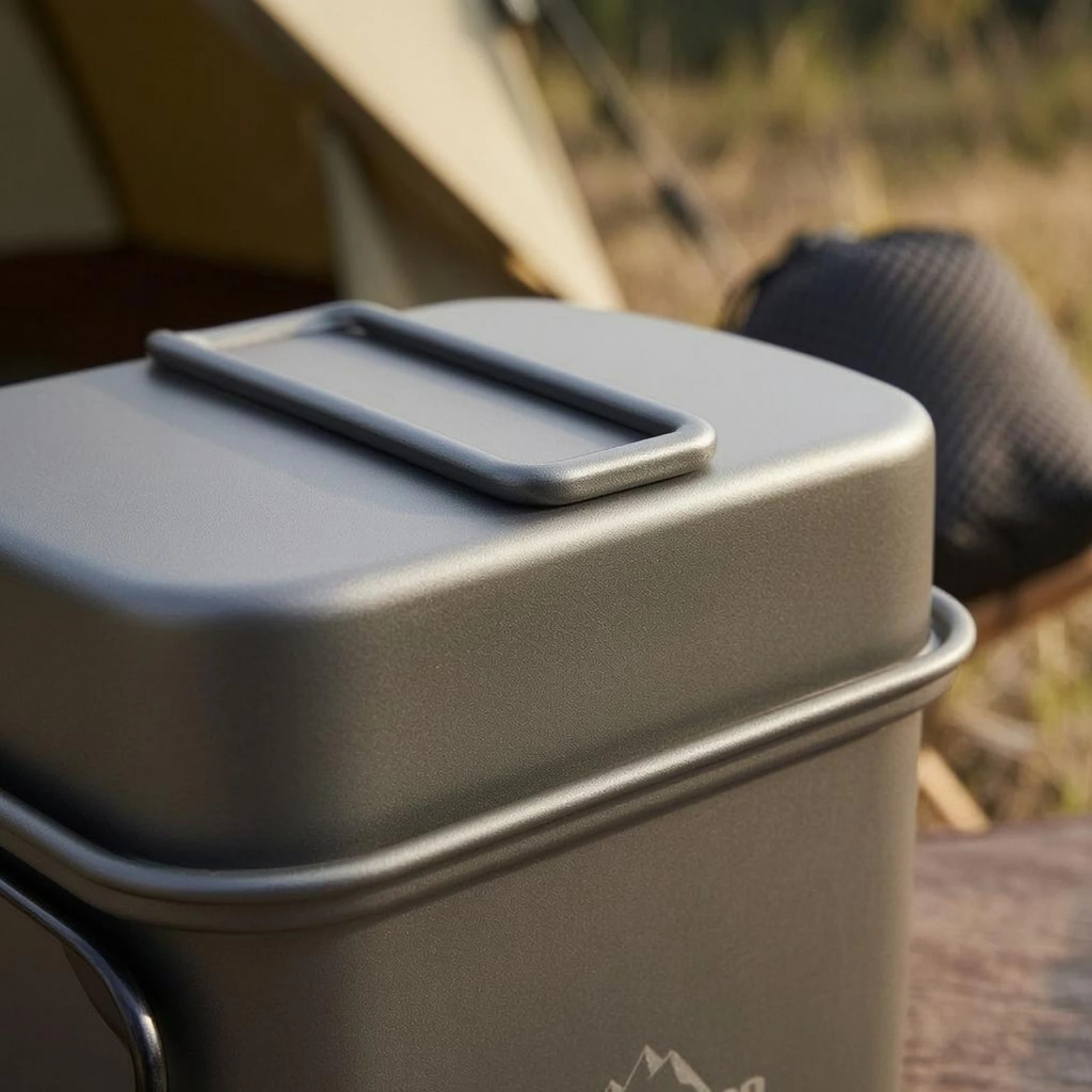 

2 Pieces Square Camping Pot Mesh Storage Pouch Nesting Cookware Set Aluminum Camping Cookware Lightweight Outdoor Gear