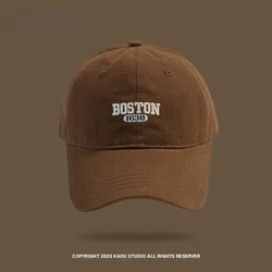 Large size 62cm Ins Embroidered Peaked Cap Korean Style Versatile Curved Brim Trendy Men's Spring Autumn Baseball Cap