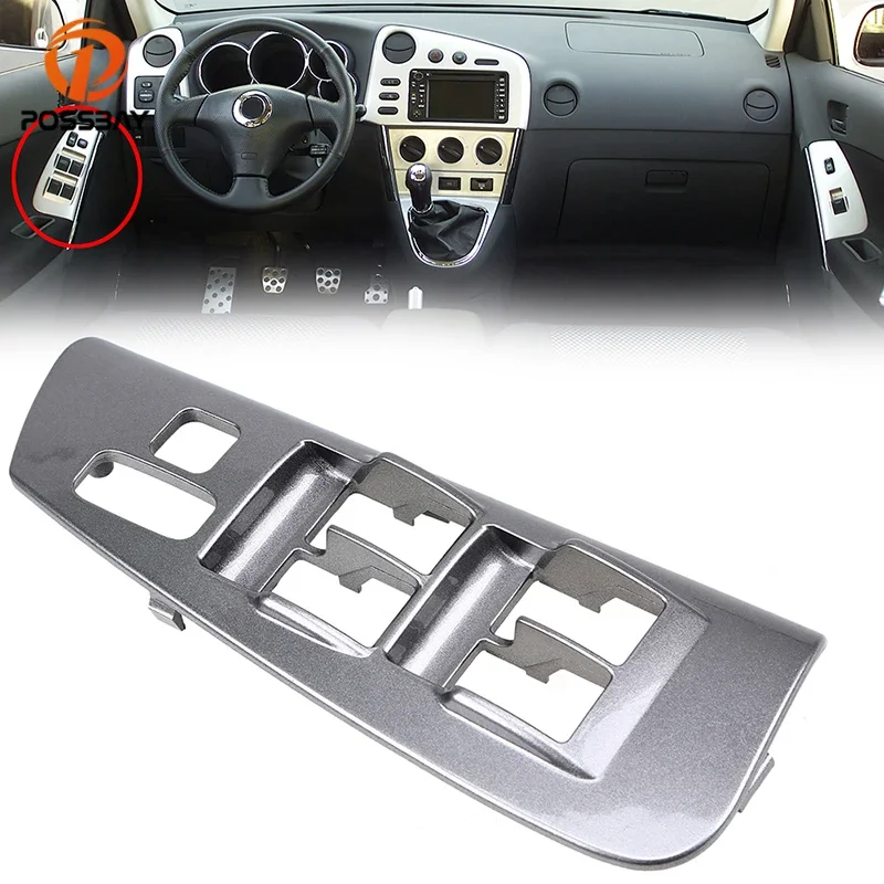 POSSBAY Gray Car Window Door Switch Control Panel Handle Bezel for Toyota Matrix/Pontiac Vibe 2003 2004 2005 2006 2007 2008