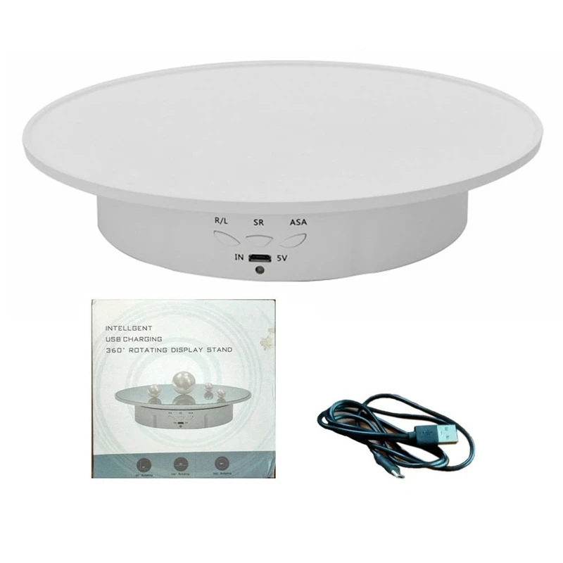 

Rechargeable Automatic Revolve Live Jewelry Artifacts Video Electric Rotational Table Panoramic Display Table