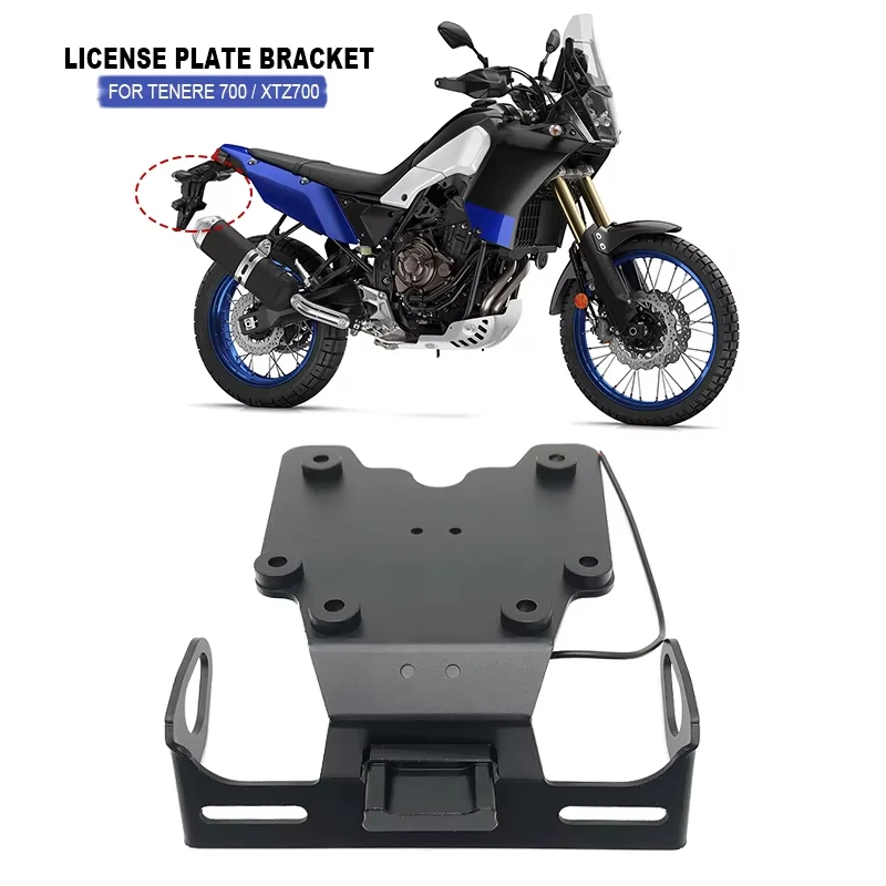 

Кронштейн держателя номерного знака для YAMAHA Tenere 700 XTZ700 Tenere 700 2019-2023 2021 2022, аккуратное крыло мотоцикла, элиминатор