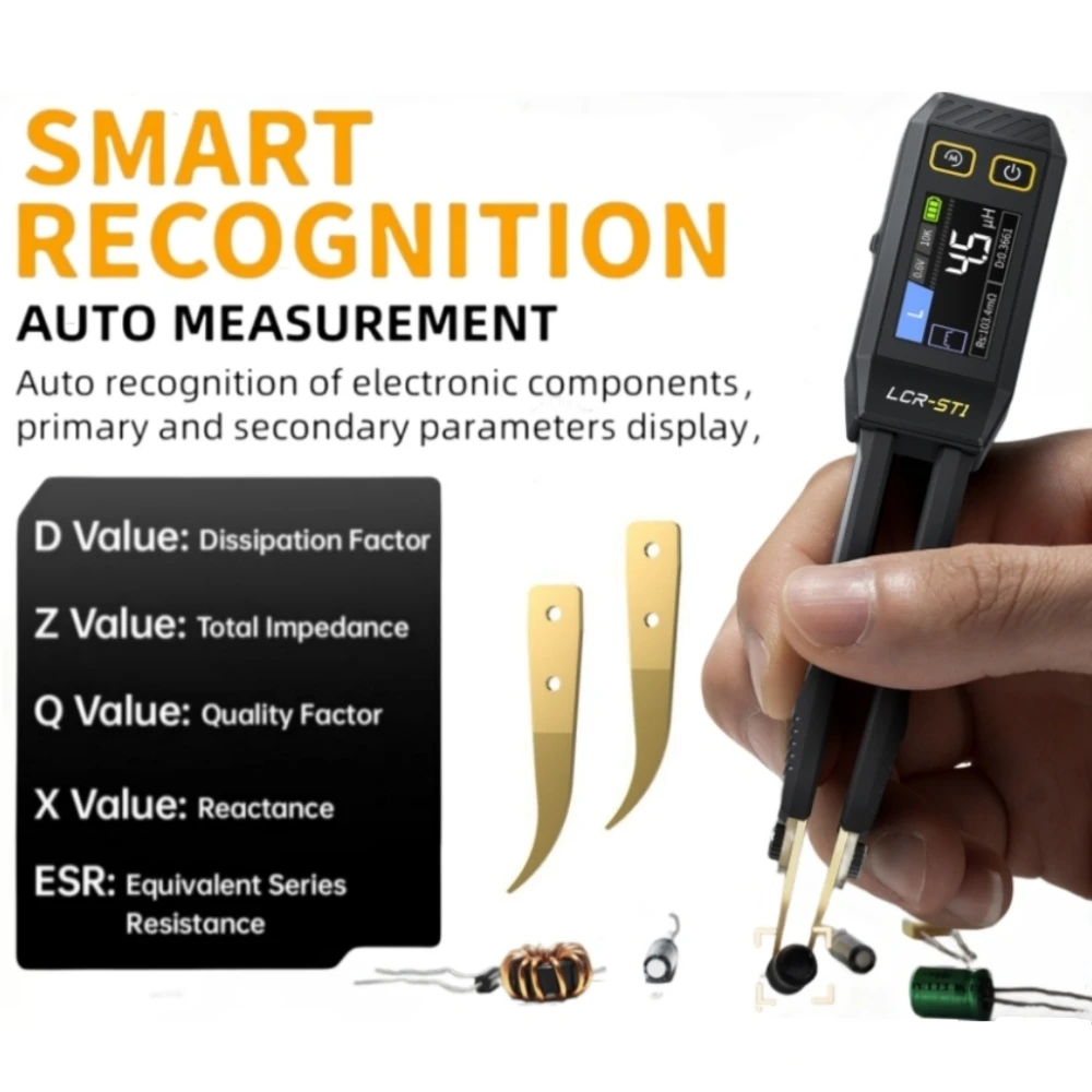 FNIRSI LCR-ST1 Smart Bridge Pinzette LCR SMD ESR Tester Widerstand Kapazität Induktivität Kontinuität Diode Test Auto Multimeter