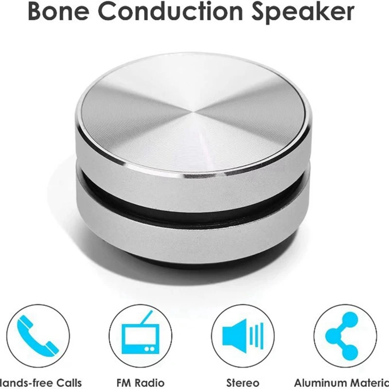 Portable Mini Bluetooth Speaker Turns Anything Into A Speaker Wireless Bone Conduction Induction Vibration Easy Install