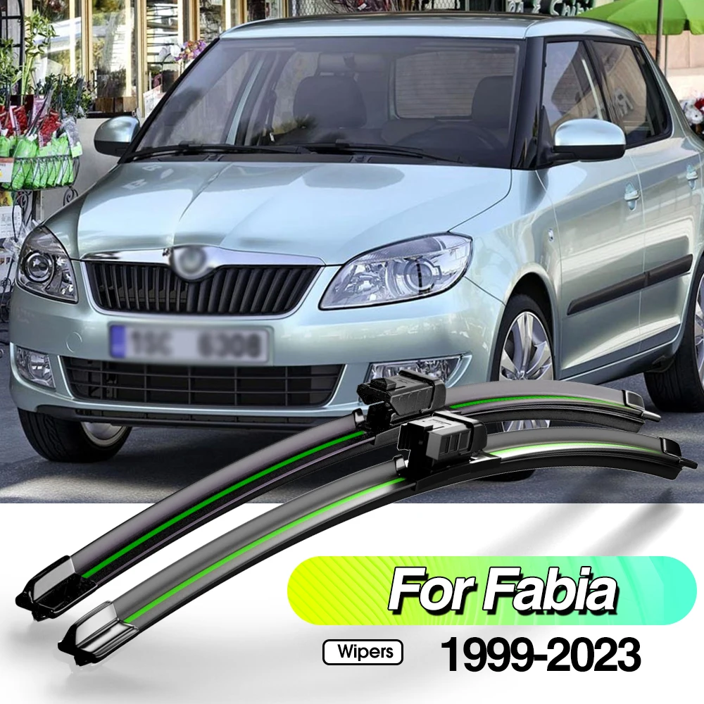 

For Skoda Fabia MK1 MK2 MK3 MK4 1999-2023 2pcs Front Windshield Wiper Blades Windscreen Window Accessories 2007 2014 2020 2021