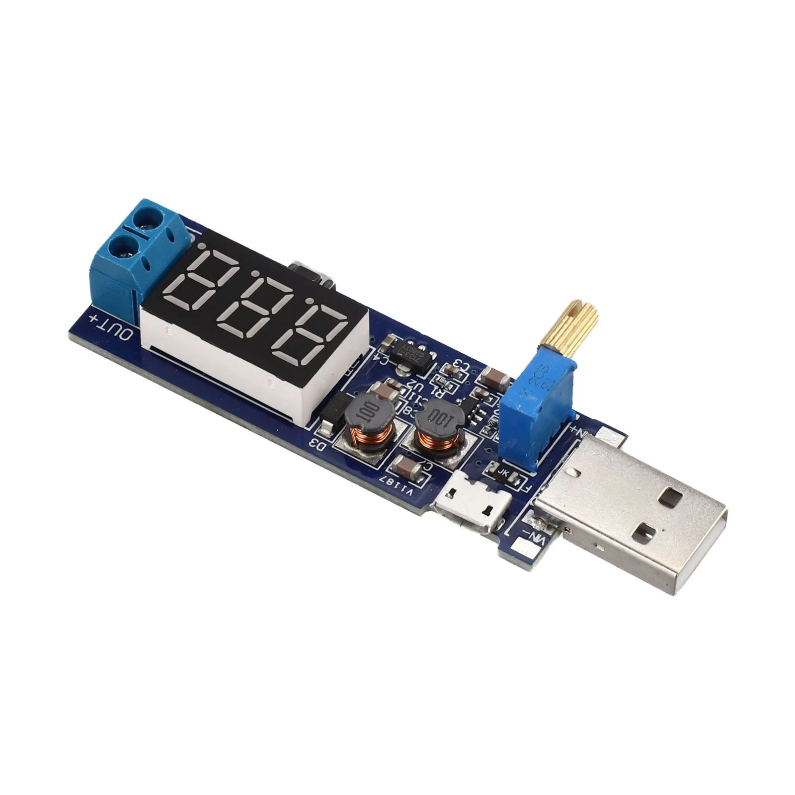 USB Bo/ost Power Regulator 1.2V-24V Adjustable Voltage Converter 3.5V-12V Input For Desktop Electronics Testing Tool