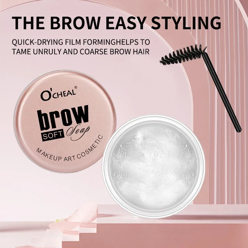 เจลจัดแต่งทรงผมคิ้ว 3D Feathery Wild Brow Wax กันน้ําติดทนนานสวมใส่ Shaping คิ้วแต่งหน้า Sculpt สบู่เครื่องสําอาง