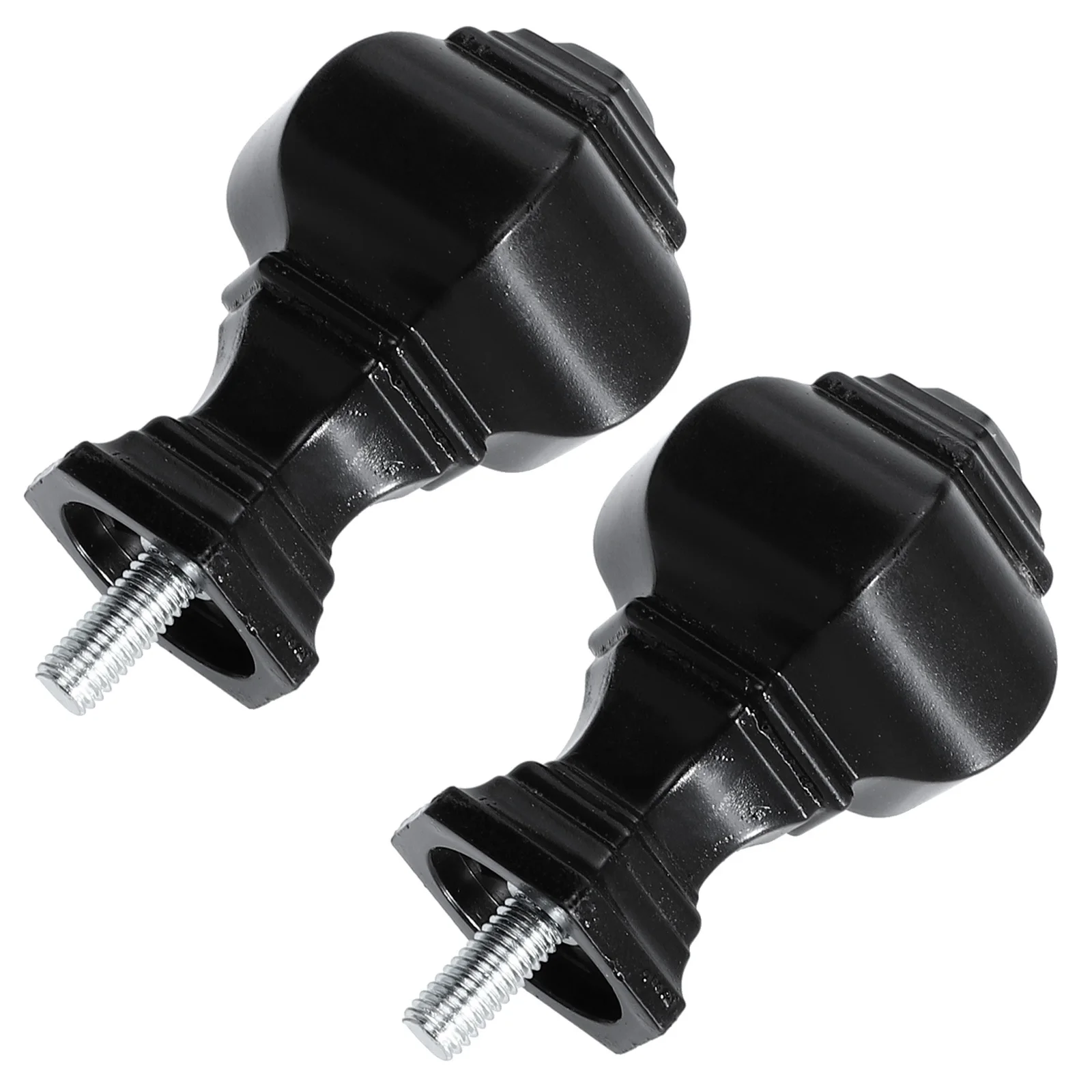 2pcs Tower Style Curtain Rod Ends Premium Abs Decorative Head Plug For Home Window Decoration Roman Rod Accessories