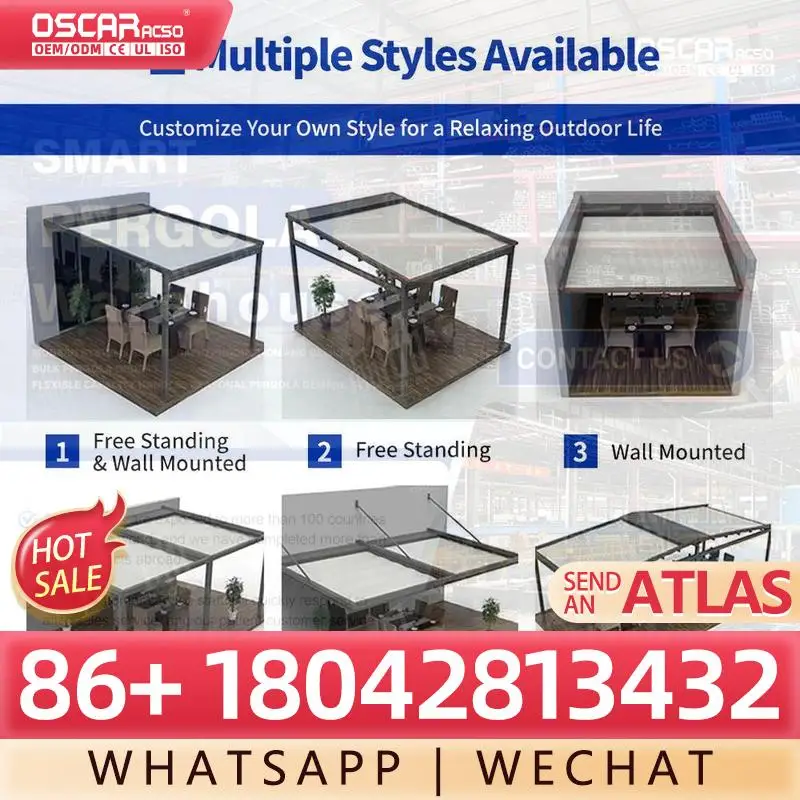 Outdoor Motorized Retractable Canopy Awnings for Cafe with Remote Control in European Regions Creative and Functional Retractabl