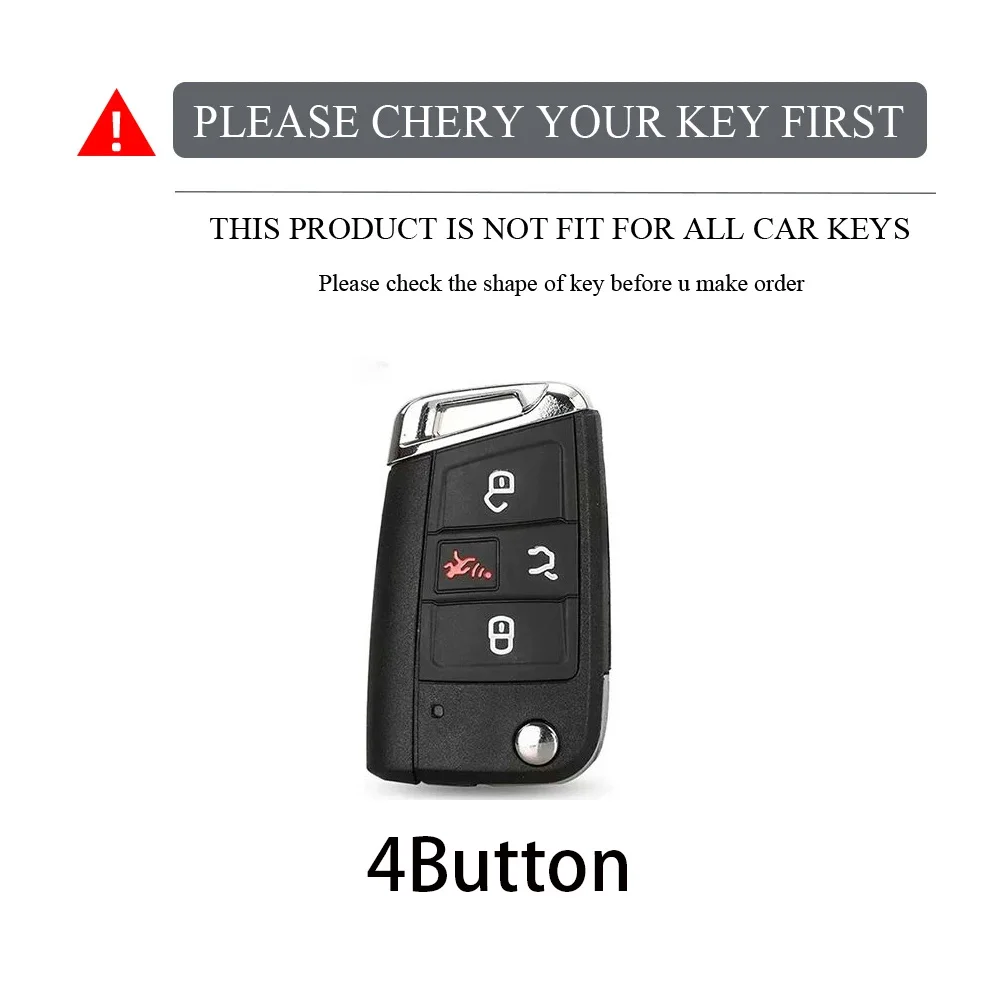 4 Buttons New TPU Car Key Case Cover Shell For VW Volkswagen Golf 7 MK7 Tiguan MK2 Seat Ateca Leon FR Ibiza Skoda Octavia Kodiaq