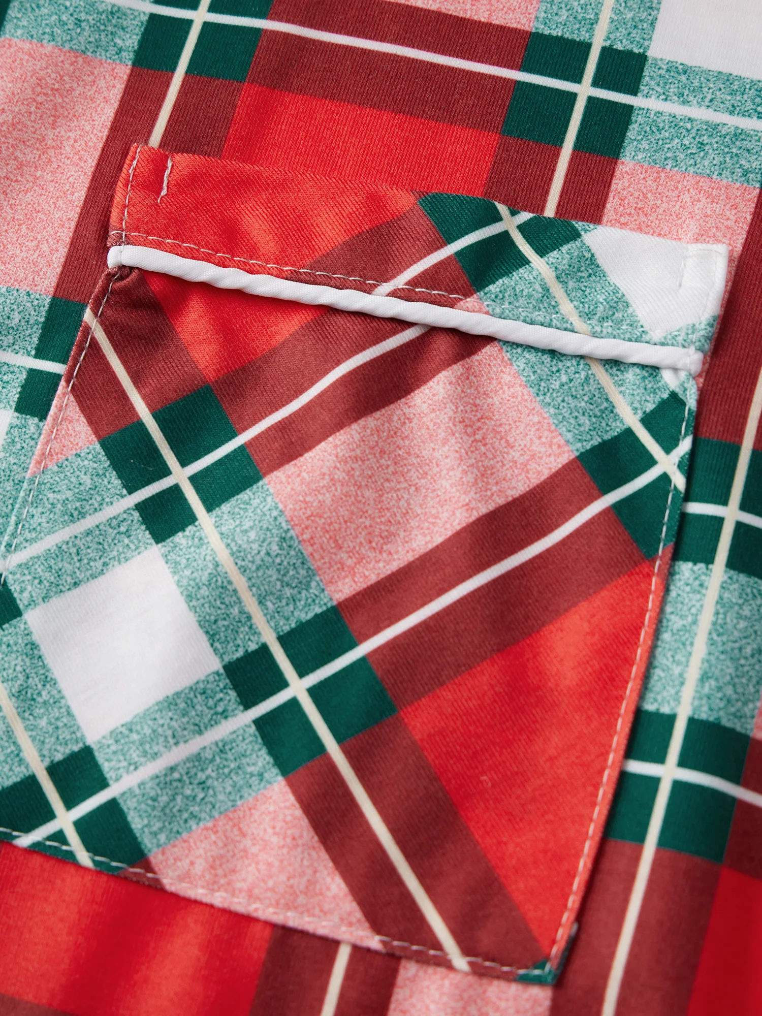 Family Pajamas Matching V-Neck Family Tops Button Down Plaid Print Down Waist Pants Family Pajamas Matching