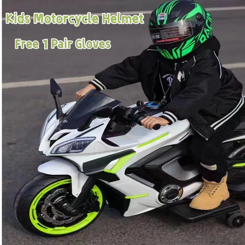 

Kids Motorcycle Helmet Cartoon Safety Helmet for Electric Scooter, 4 Seasons Adjustable Lightweight Helmet for Boys Girls