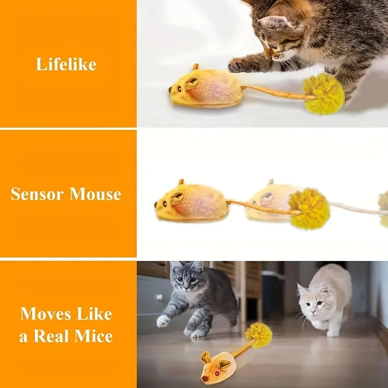 

Automatic Cat Toy with Unpredictable Movements Cat Toy with Random Direction Movement Remote Control Cat Toy with for Indoor