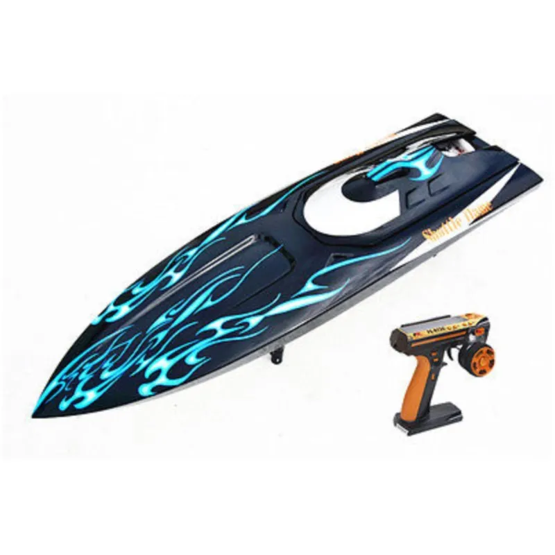 

G30D ARTR-RC Fiberglass RC Monohull Boat 30CC Engine RadioSys Black with Blue Flames THZH0071