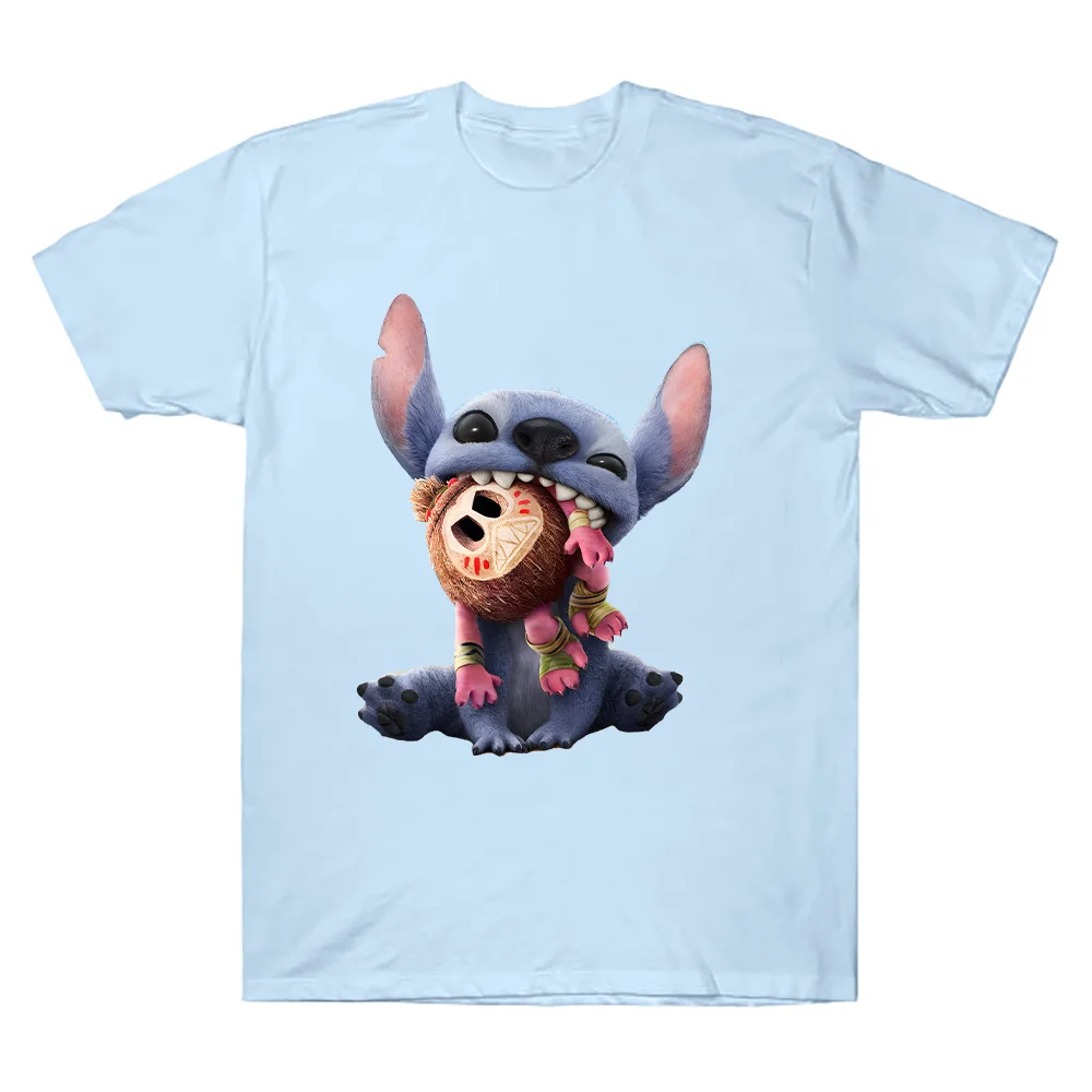 

Disney Cartoon Lilo Stitch Tshirts Kawaii Stitch Doll Funny Tees Loose Cotton Short Sleeve Female Male Y2K Tops T-shirts Summer